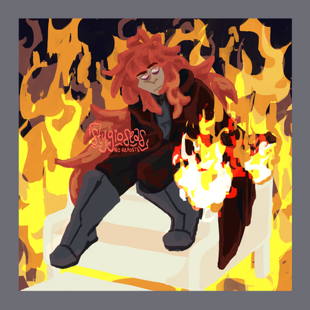 diluc on a burning piano